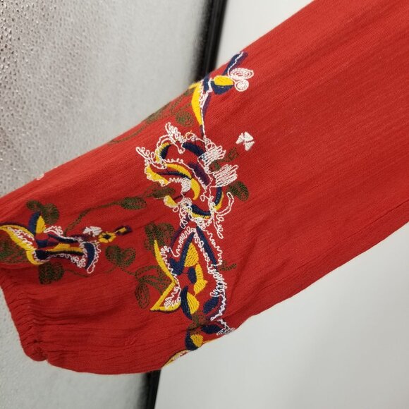 Altar'd State Long Sleeve Embroidered Boho Oversized Tunic Dress Small Festival - Picture 6 of 12